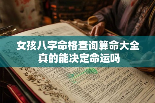 女孩八字命格查询算命大全 真的能决定命运吗
