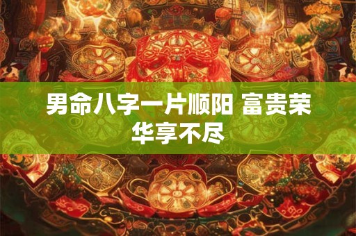 男命八字一片顺阳 富贵荣华享不尽