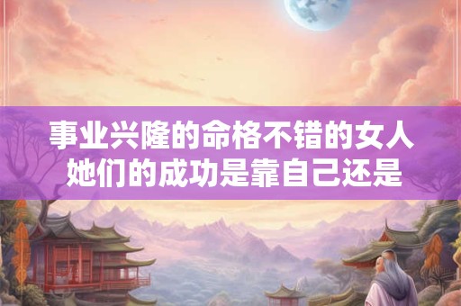 事业兴隆的命格不错的女人 她们的成功是靠自己还是靠别人