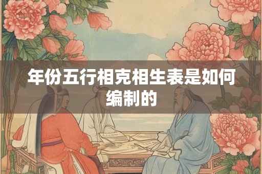 年份五行相克相生表是如何编制的