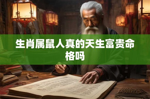 生肖属鼠人真的天生富贵命格吗