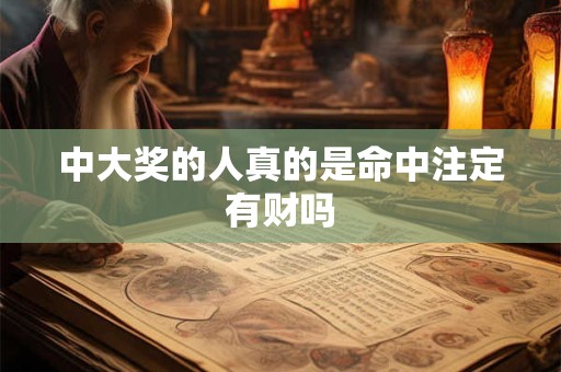 中大奖的人真的是命中注定有财吗