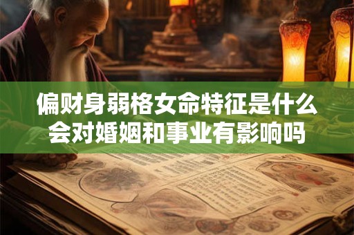 偏财身弱格女命特征是什么会对婚姻和事业有影响吗
