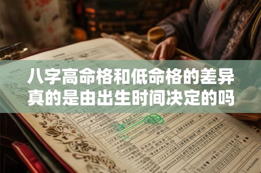 八字高命格和低命格的差异真的是由出生时间决定的吗