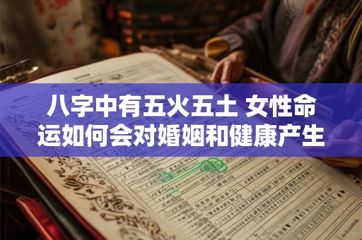 八字中有五火五土 女性命运如何会对婚姻和健康产生影响吗