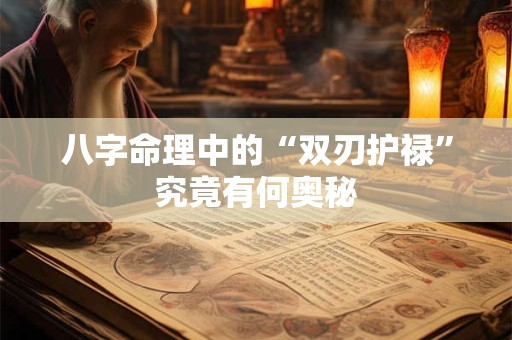 八字命理中的“双刃护禄”究竟有何奥秘
