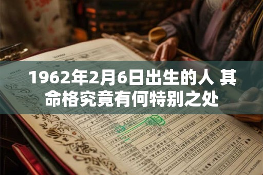 1962年2月6日出生的人 其命格究竟有何特别之处