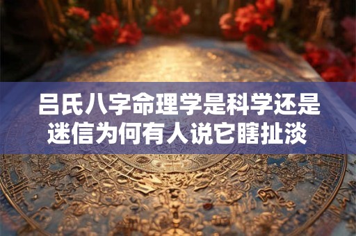 吕氏八字命理学是科学还是迷信为何有人说它瞎扯淡