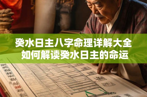 癸水日主八字命理详解大全 如何解读癸水日主的命运密码