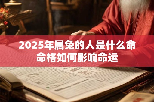 2025年属兔的人是什么命命格如何影响命运