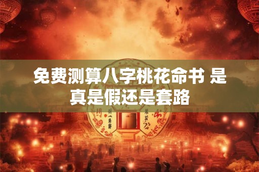免费测算八字桃花命书 是真是假还是套路