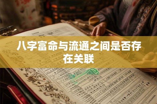 八字富命与流通之间是否存在关联