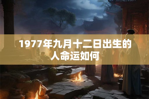 1977年九月十二日出生的人命运如何