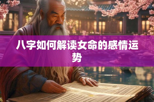 八字如何解读女命的感情运势