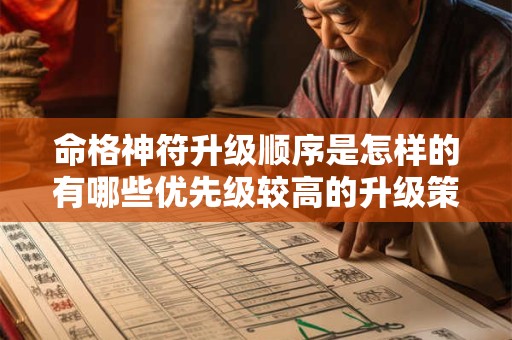 命格神符升级顺序是怎样的有哪些优先级较高的升级策略