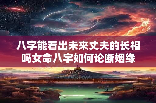 八字能看出未来丈夫的长相吗女命八字如何论断姻缘
