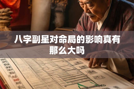 八字副星对命局的影响真有那么大吗