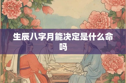 生辰八字月能决定是什么命吗