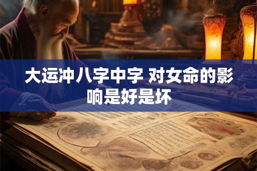 大运冲八字中字 对女命的影响是好是坏