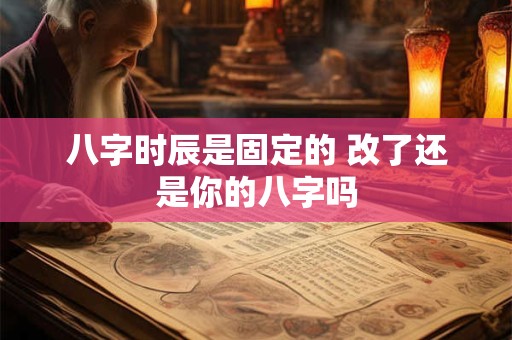 八字时辰是固定的 改了还是你的八字吗