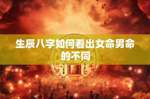 生辰八字如何看出女命男命的不同