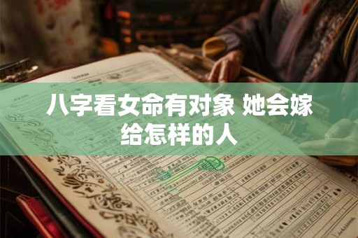 八字看女命有对象 她会嫁给怎样的人