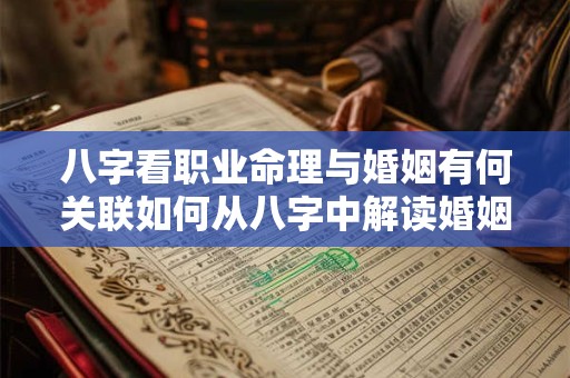 八字看职业命理与婚姻有何关联如何从八字中解读婚姻信息