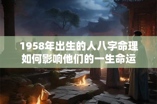 1958年出生的人八字命理如何影响他们的一生命运