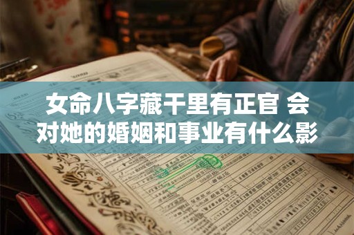 女命八字藏干里有正官 会对她的婚姻和事业有什么影响呢