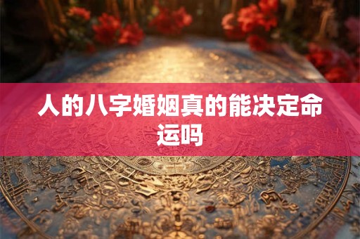 人的八字婚姻真的能决定命运吗