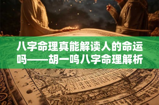 八字命理真能解读人的命运吗——胡一鸣八字命理解析