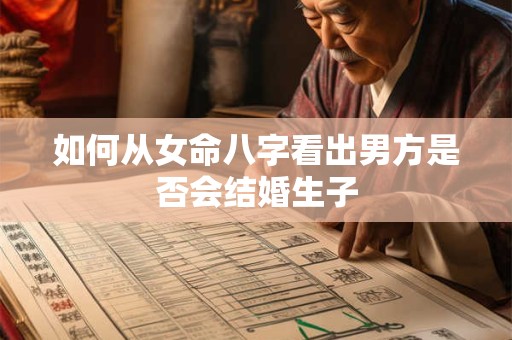 如何从女命八字看出男方是否会结婚生子