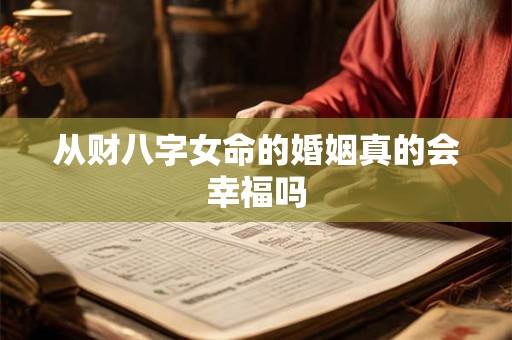 从财八字女命的婚姻真的会幸福吗