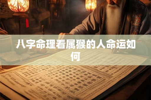 八字命理看属猴的人命运如何