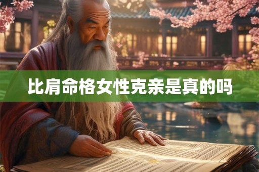 比肩命格女性克亲是真的吗