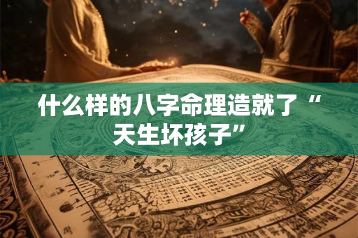 什么样的八字命理造就了“天生坏孩子”