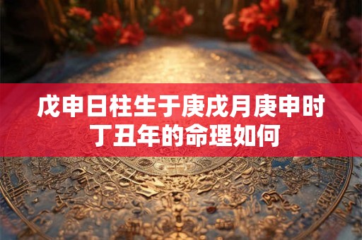 戊申日柱生于庚戌月庚申时 丁丑年的命理如何