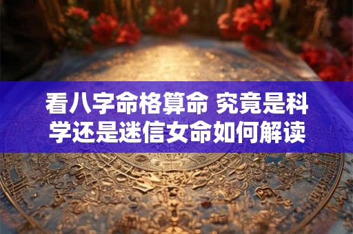 看八字命格算命 究竟是科学还是迷信女命如何解读