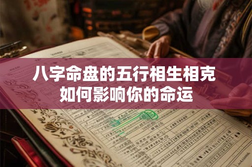 八字命盘的五行相生相克 如何影响你的命运