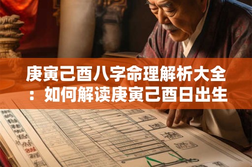 庚寅己酉八字命理解析大全：如何解读庚寅己酉日出生者的命运