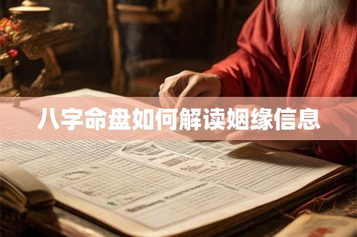 八字命盘如何解读姻缘信息