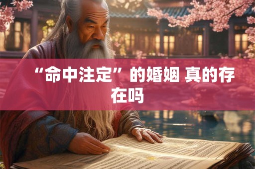 “命中注定”的婚姻 真的存在吗