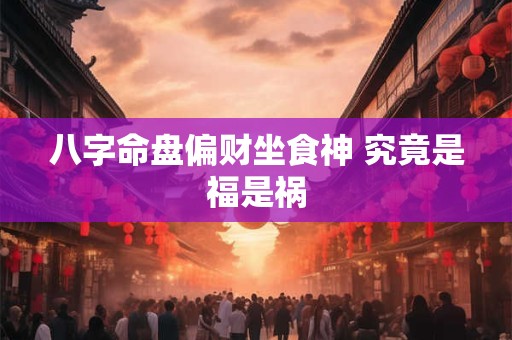 八字命盘偏财坐食神 究竟是福是祸