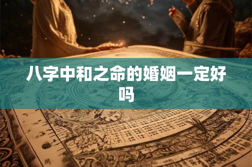 八字中和之命的婚姻一定好吗