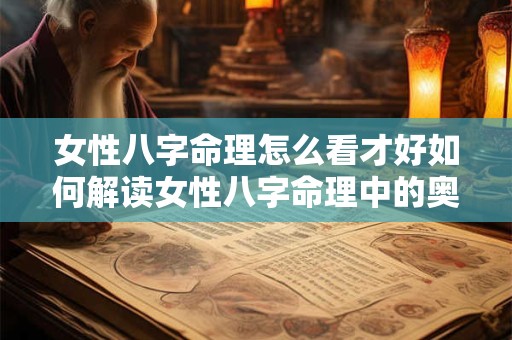 女性八字命理怎么看才好如何解读女性八字命理中的奥秘