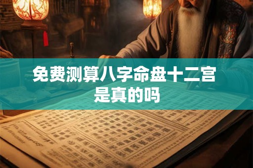 免费测算八字命盘十二宫 是真的吗