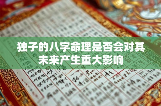 独子的八字命理是否会对其未来产生重大影响