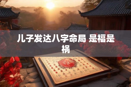 儿子发达八字命局 是福是祸