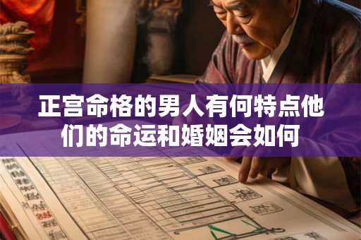 正宫命格的男人有何特点他们的命运和婚姻会如何