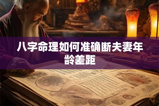 八字命理如何准确断夫妻年龄差距 八字命理如何准确断夫妻年龄差距